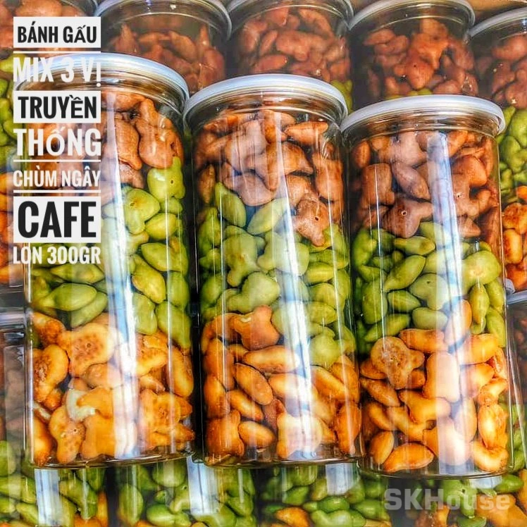 Bánh Gấu Nhân Kem Mix Vị Truyền thống, Chùm Ngây, Cà Phê ảnh 3