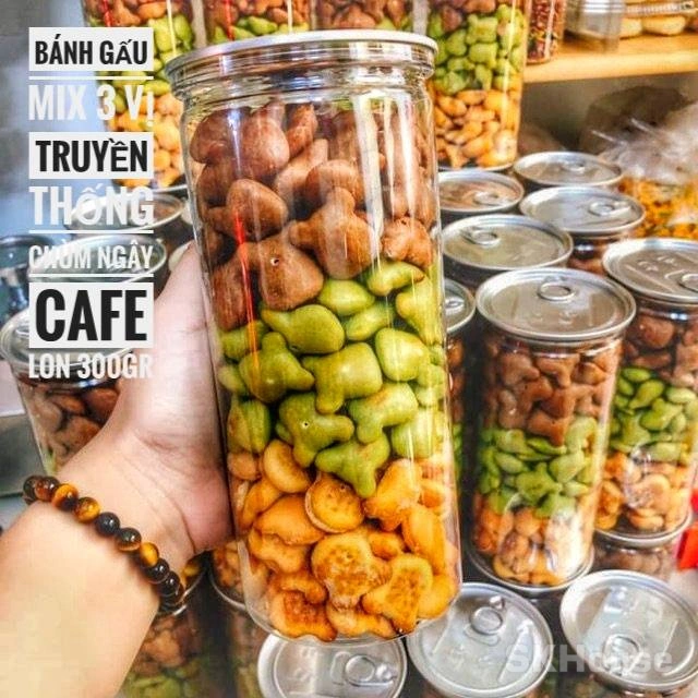 Bánh Gấu Nhân Kem Mix Vị Truyền thống, Chùm Ngây, Cà Phê ảnh 5