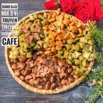 Bánh Gấu Nhân Kem Mix Vị Truyền thống, Chùm Ngây, Cà Phê ảnh 2