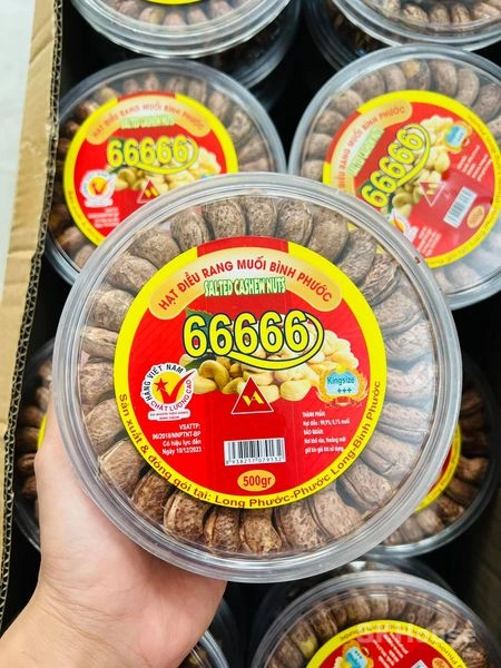 Hạt Điều Cồ Rang Muối Xếp Hoa Hộp 500gr ảnh 3