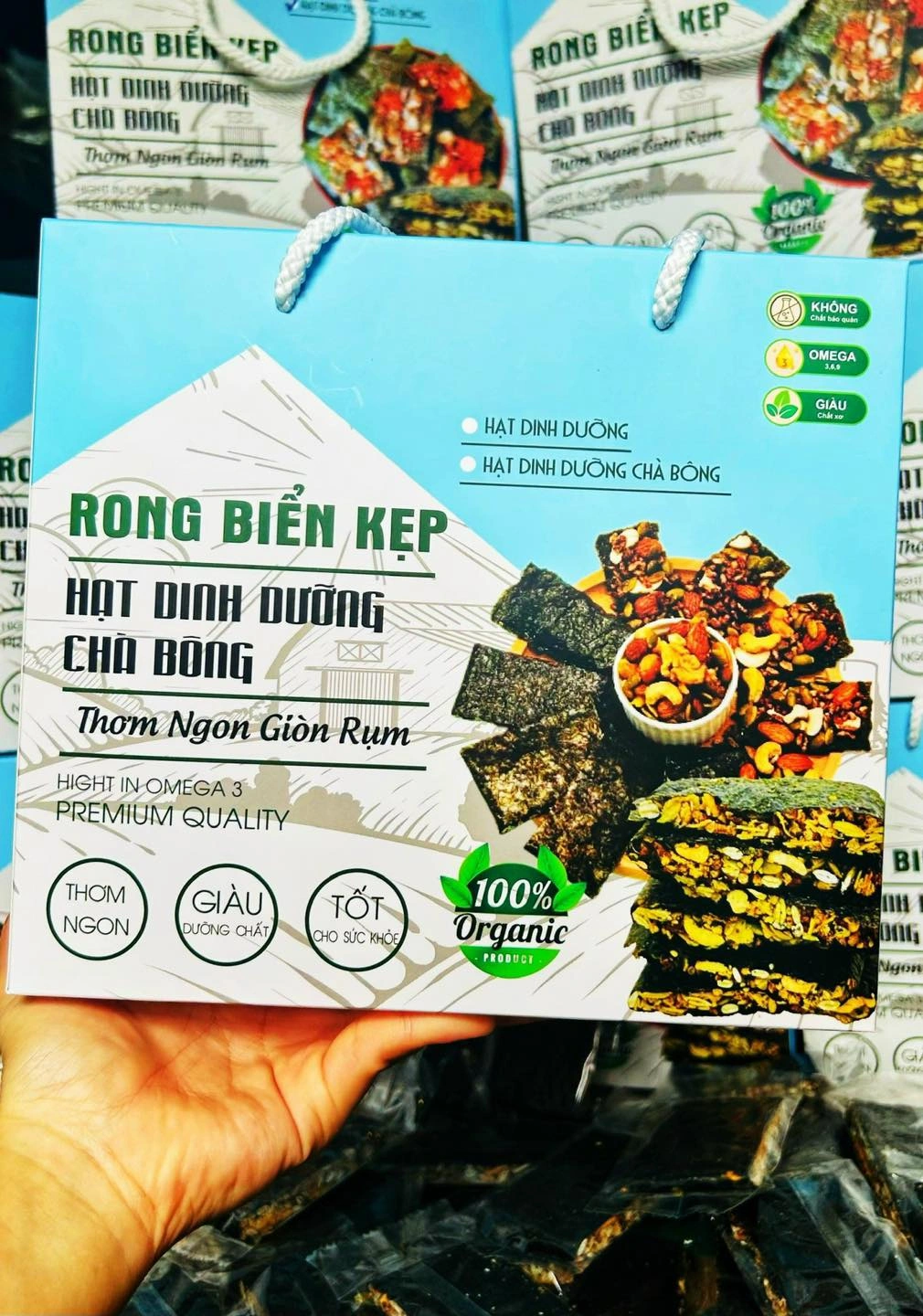 Rong biển kẹp hạt chà bông 500g ảnh 3