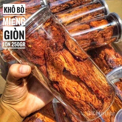 Khô Bò Miếng Giòn Lon 250g ảnh 3